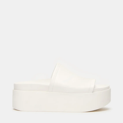 Comfortable Platform Sandals for Women with Wide Single Band Chunky Flatform Slide Style