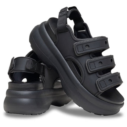Comfortable Platform Sandals for Women with Double Strap Slingback Cushioned Chunky Sole Style