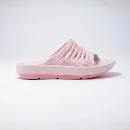 Comfortable Slides for Women with Ribbed Strap Cushioned Footbed Slip On Style
