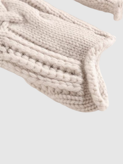 Comfortable Cable Knit Sweater for Women with Mock Neck Long Sleeve Relaxed Oversized Style