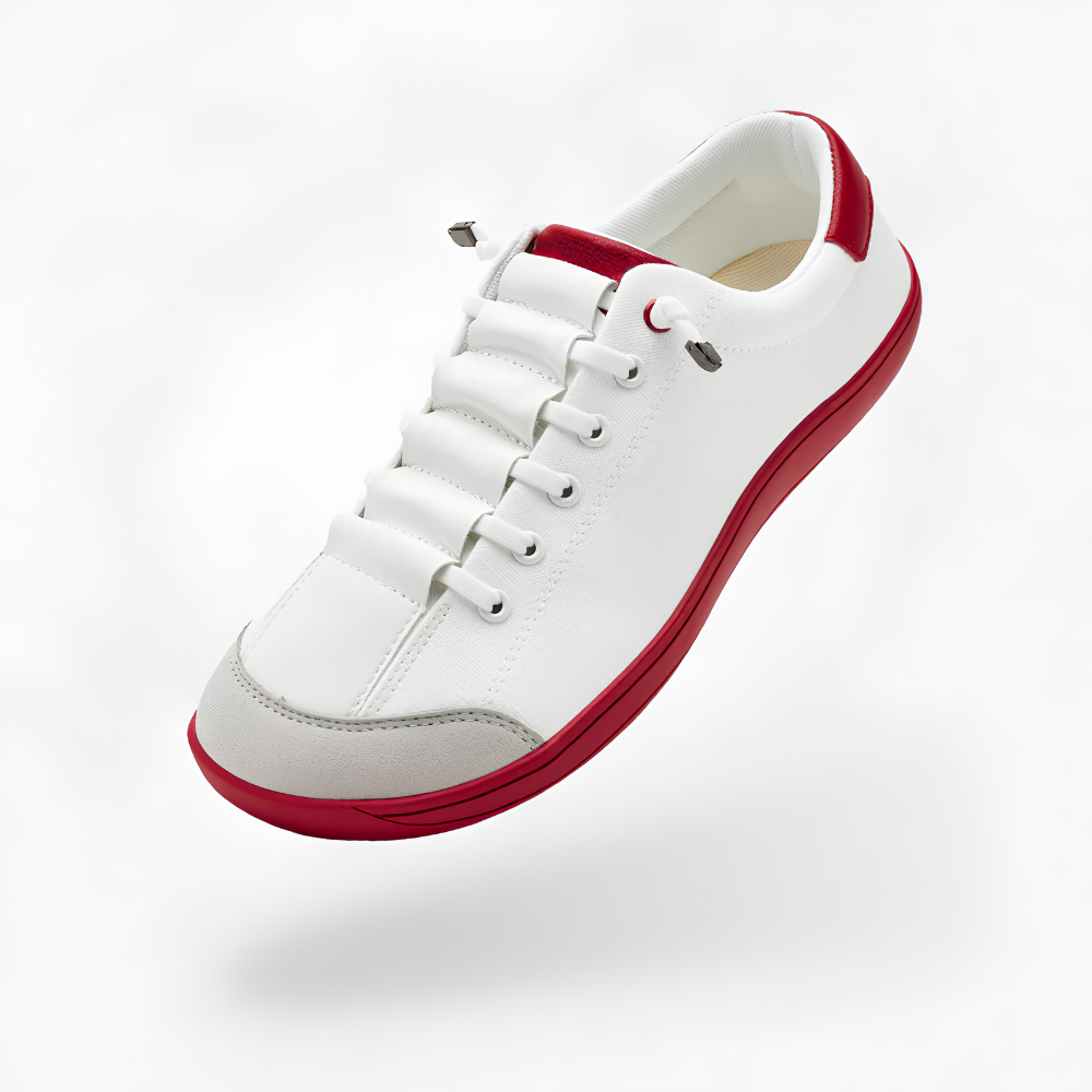 Comfortable Trainers for Women with Wide Toe Box Flat Sole Lace Up Minimalist Barefoot Style