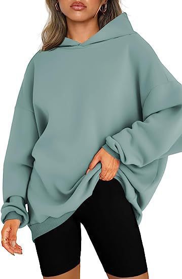 Comfortable Fleece Hoodie for Women with Drawstring Hood Long Sleeve Drop Shoulder Relaxed Style