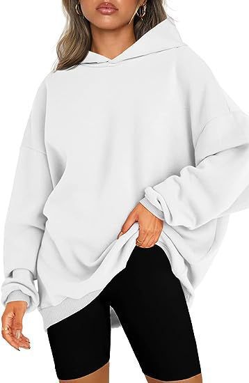 Comfortable Fleece Hoodie for Women with Drawstring Hood Long Sleeve Drop Shoulder Relaxed Style