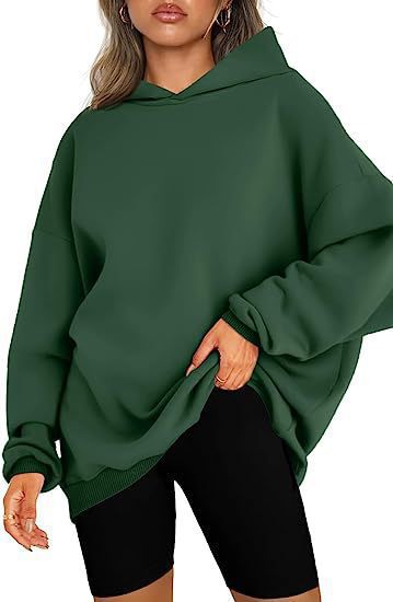 Comfortable Fleece Hoodie for Women with Drawstring Hood Long Sleeve Drop Shoulder Relaxed Style