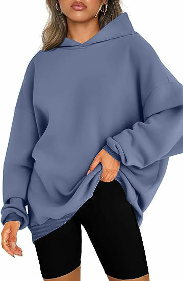 Comfortable Fleece Hoodie for Women with Drawstring Hood Long Sleeve Drop Shoulder Relaxed Style
