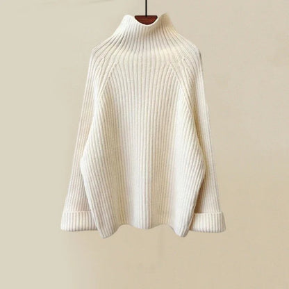Elegant White Sherpa Vest Three Piece Set for Women with Turtleneck Sweater Wide Leg Pant Cozy Knit Style