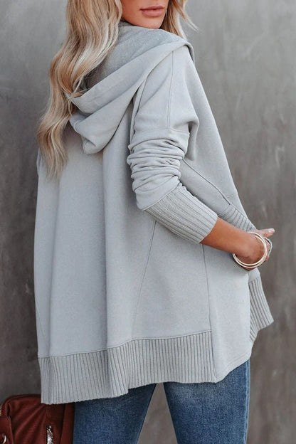 Comfortable Fleece Hoodie for Women with Hooded Button Front Long Sleeve Relaxed Oversized Style